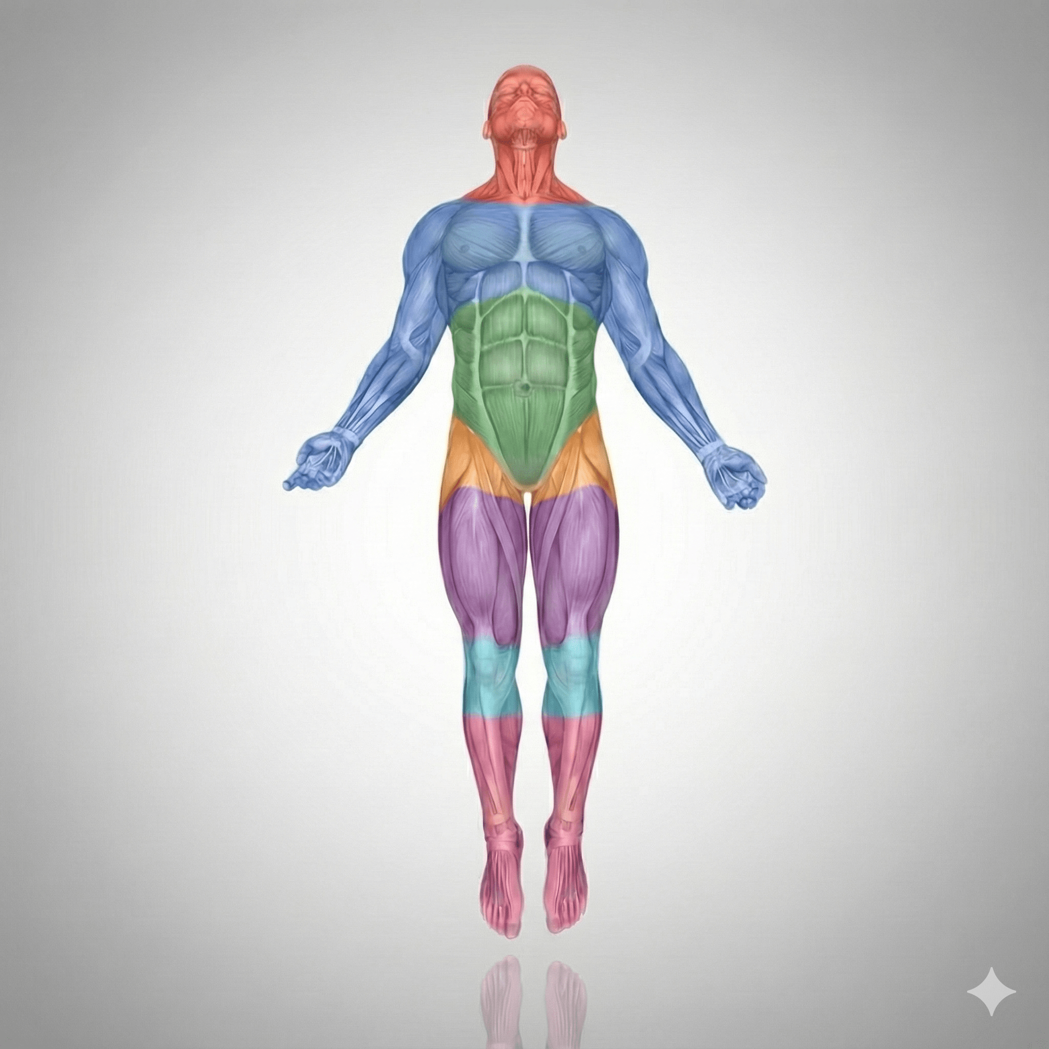 Ανθρώπινο σώμα με μυϊκή ανατομία